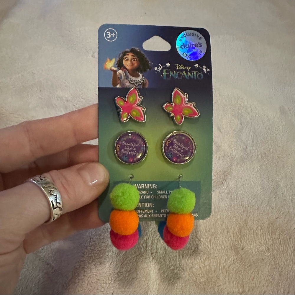 Disney Encanto Kids Earrings Set - Pink and Multicolor